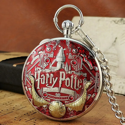 Anime Harry Pocket Watch Potter Cosplay Music Pocket Watch Quartz Pendant Clock Toys