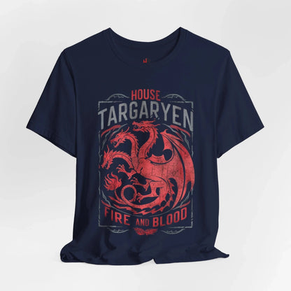 House of The Dragon Shirt Fire and Blood House Targaryen Team Black Shirt