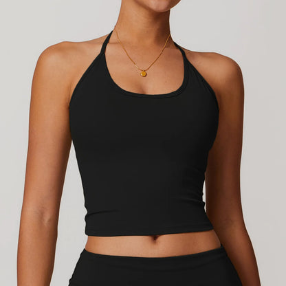 Sports Bra Women Halter Top High Support Push-up Open Back Gym Wear Sexy Fitness Tops Yoga Bra Female Running Workout Underwear