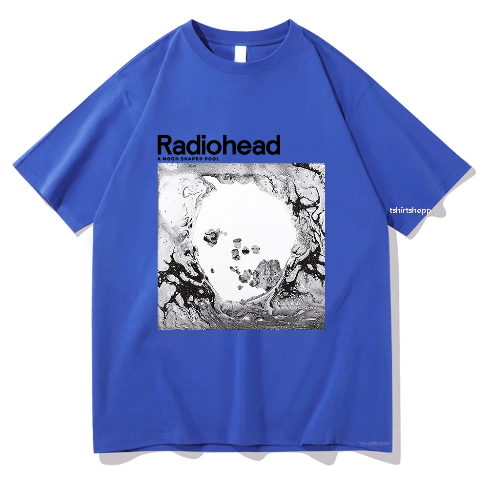 A Moon Shaped Pool T Shirt Radiohead Men/women Harajuku Vintage Graphic 100% Cotton T Shirt Classic Unisex High Quality T Shirts