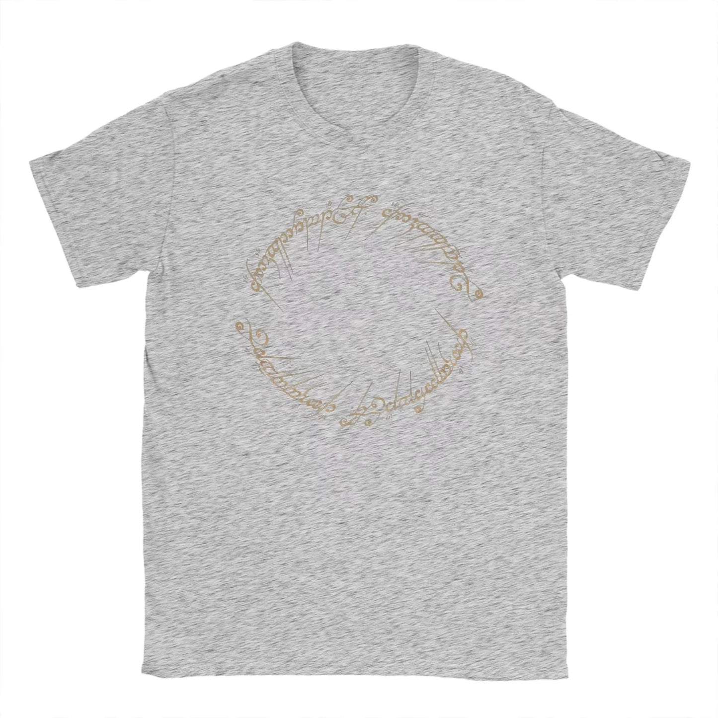 The One Ring Inscription L-Lords Of The R-Rings T Shirt Men  T-Shirt Crewneck Tee Shirt Short Sleeve Clothing Gift