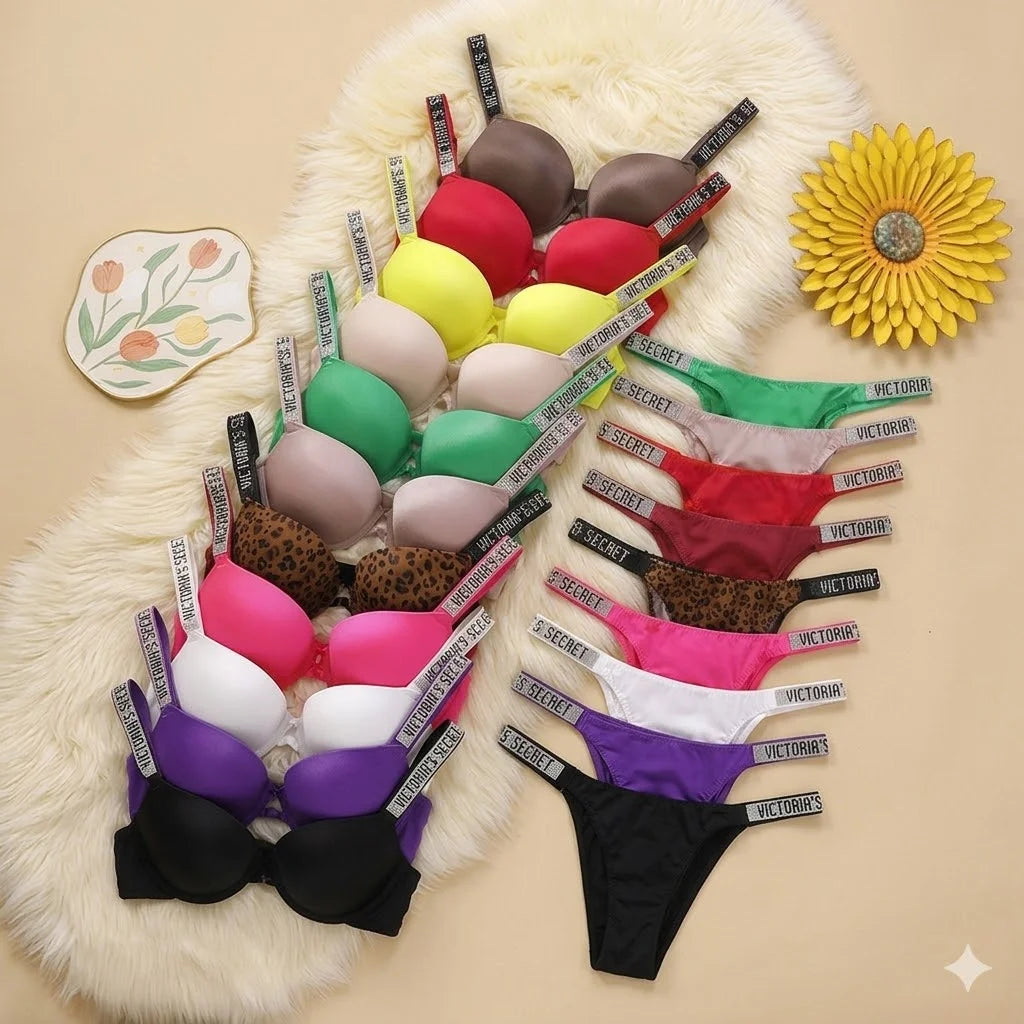 V Women Lace Push Up Bralette Seamless Comfortable Breathable Lingerie Home Wear Set Lingerie Set Underwear Set Bra Panty Set