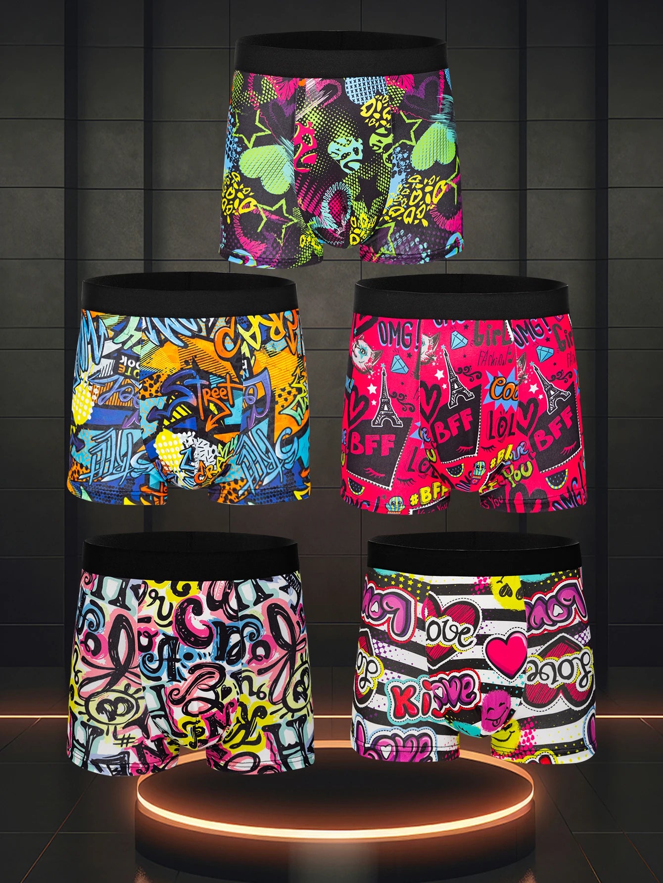 10-pack fashionable men's boxer shorts, comfortable, soft, fashionable