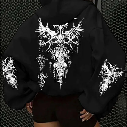 American Gothic Women's Hoodie for Autumn and Winter, New Casual and Fashionable, Suitable for Both Men and Women's Street Wear