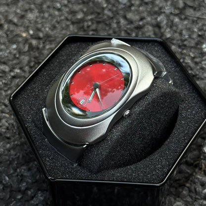 Hot Quartz Watch Mens Y2k Red Alien Style Green Creative Blade Design Special Fashion Unique Steel Men Watch Personalize AAA Clock