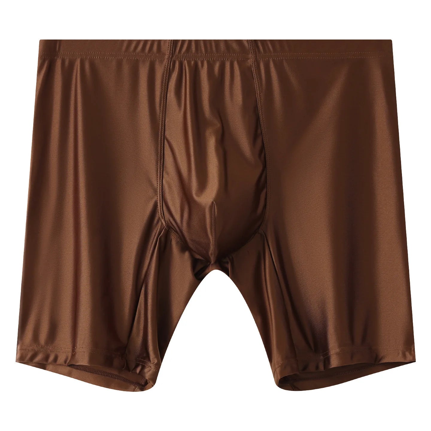 Mens Underwear Boxers Man Solid Slim Ice Silk Extended Leg Boxer Shorts