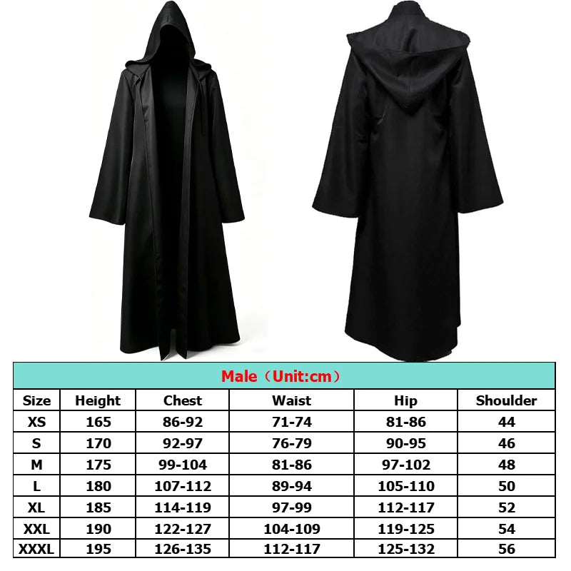 Knight Cosplay Men's Medieval Cape with Hood Costume TV Jedi Roleplay Cloak Retro Clothing Din Djarin Outfits Halloween Clothes