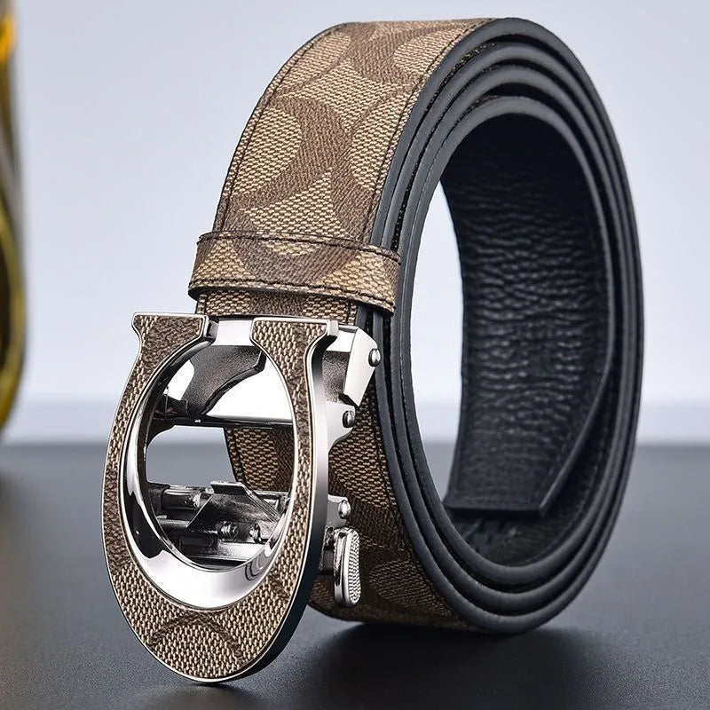 High Quality 34mm Designers Business Mens belt Luxury Brand Famous Male brand Belt Buckle Canvas Leather Belt for Women ieans