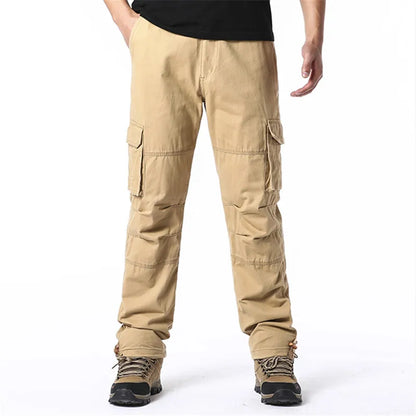 Large Pocket Loose Overalls Men's Outdoor Sports Jogging Tactical Pants Elastic Waist