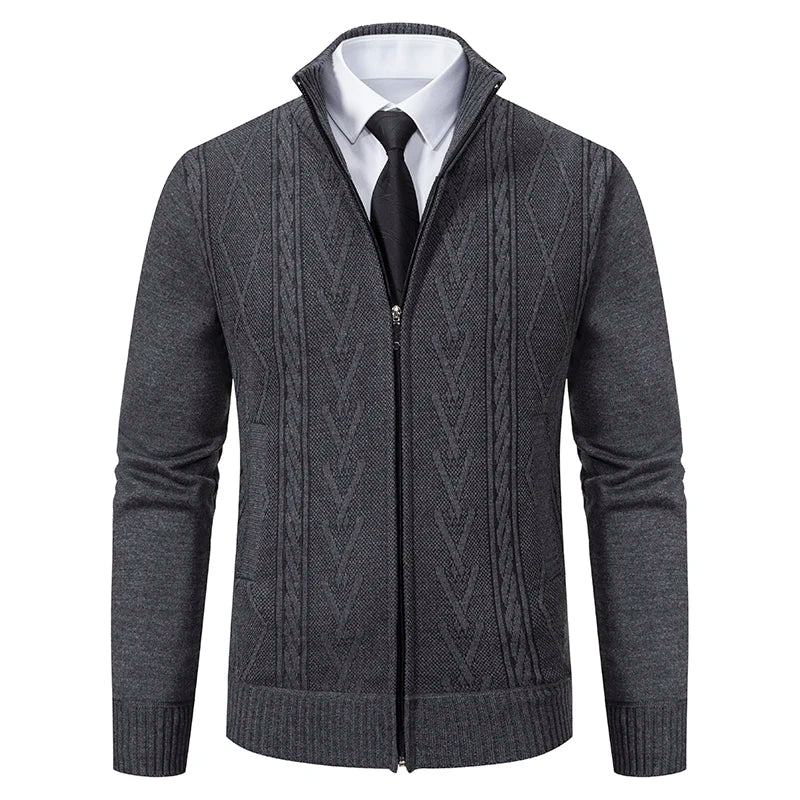 2025 New Men's Sweaters Autumn Winter Warm Zipper Cardigan Sweaters Man Casual Knitwear Sweatercoat male clothe