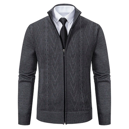 2025 New Men's Sweaters Autumn Winter Warm Zipper Cardigan Sweaters Man Casual Knitwear Sweatercoat male clothe