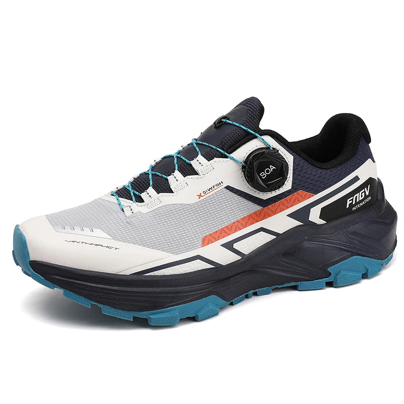Mens Running Shoes 2025 New Breathe Mesh Outdoor Off Road Hiking Shoes Cushioning Flat Soft Mesh Walking Shoes for Man