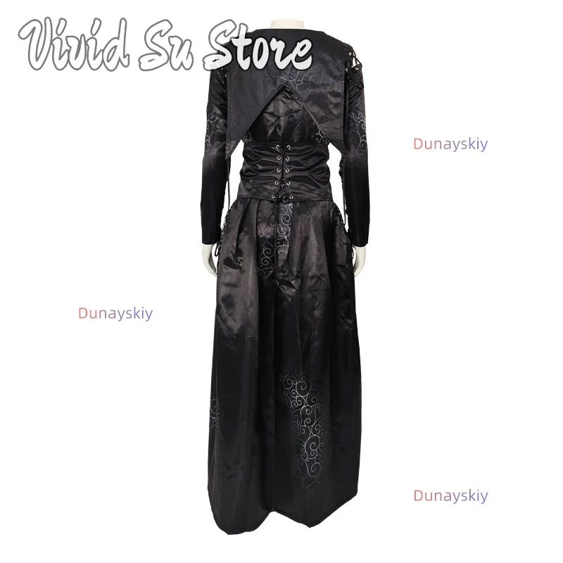 Bellatrix Anime Cos Lestrange Cosplay Costume Halloween Carnival Party Disguise Roleplay Suit Female Women disfraz de mujer