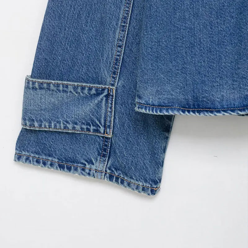 NZLGMSJ 2026 Spring New Women's Street Fashion Denim Jackets Long Sleeves High Neck New Casual Denim Jacket Coats ﻿