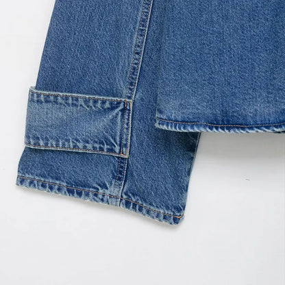 NZLGMSJ 2026 Spring New Women's Street Fashion Denim Jackets Long Sleeves High Neck New Casual Denim Jacket Coats ﻿