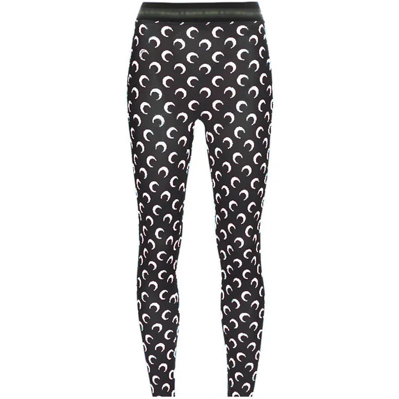 Fashionable Women Printed Elastic Jumpsuit Summer Casual Seamless Tight Thin Women\'s High Waisted Leggings