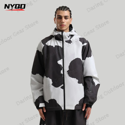 New Unisex Solid Cargo Ski Suit Waterproof Breathable Windproof Snowboard Jacket Professional Winter Outdoor Couple Snowsuit