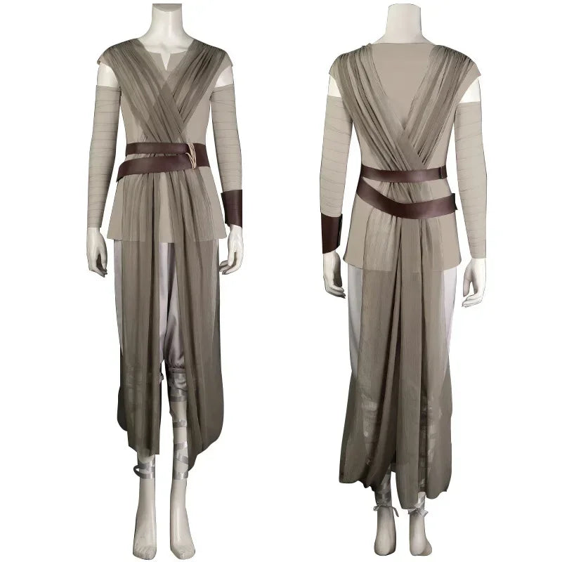 ♥2026 New Costume The Rise of Skywalker Rey Cosplay Uniform Set Adult