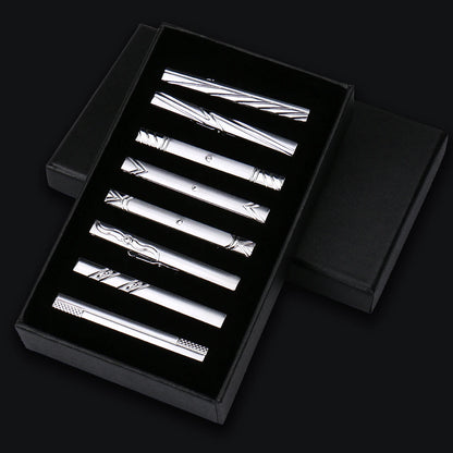 Luxury Men's Tie Clips Set Gifts Box Hight Quality Tieclip Business Accessories Suit 8 Pieces Set Multiple Styles Gifts For Men