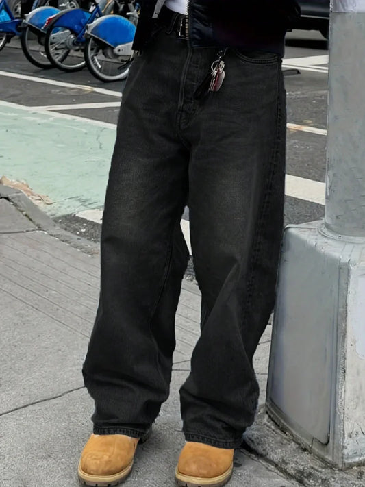 Men's Retro Loose-Fit Jeans, Versatile and Casual for All Seasons