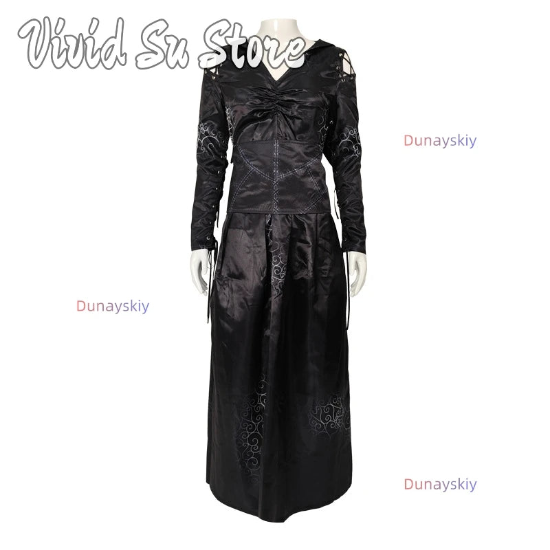Bellatrix Anime Cos Lestrange Cosplay Costume Halloween Carnival Party Disguise Roleplay Suit Female Women disfraz de mujer