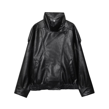 MUJER Faux Leather Jackets for Women Oversize Women's Bomber Jacket Fashion Winter Womens Coats Outerwears Demi-season Jackets