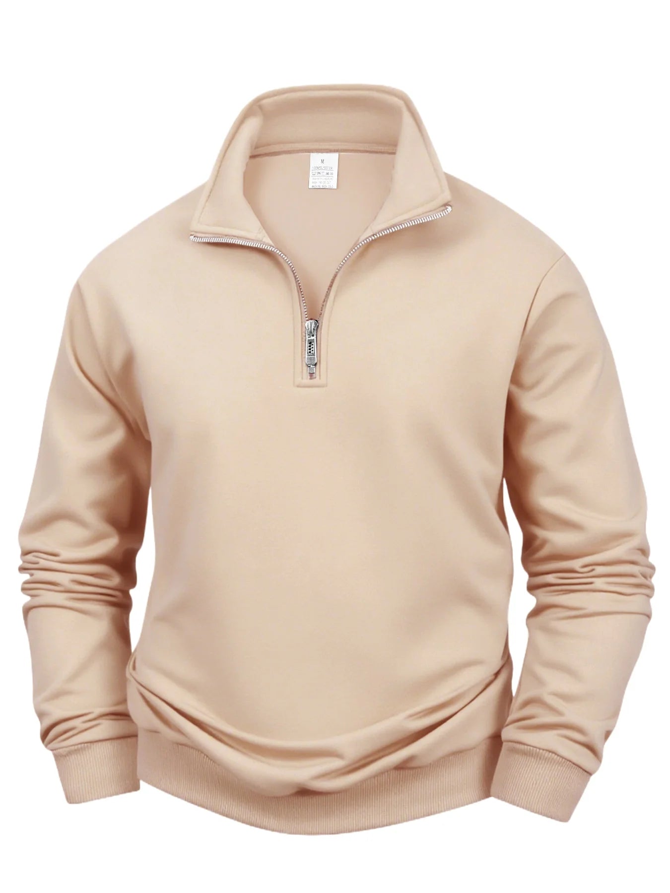 Autumn Men's Zipper Pullover Long Sleeve Sweater Men Warm Slim Casual Turtleneck Mock Neck Pullover Sweatshirts Tops