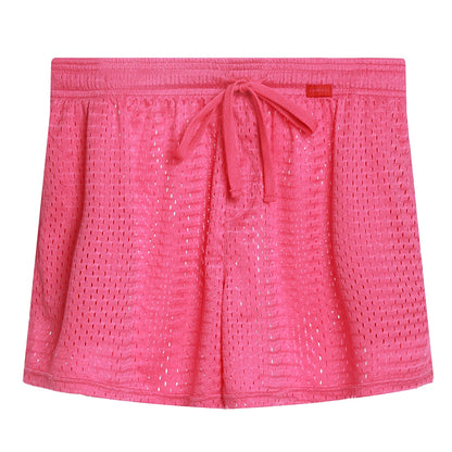 Solid-coloured Men's Mesh Thin Section Loose Fashion Pockets Elastic Large Size Sleep Bottom Boxer Shorts Homewear