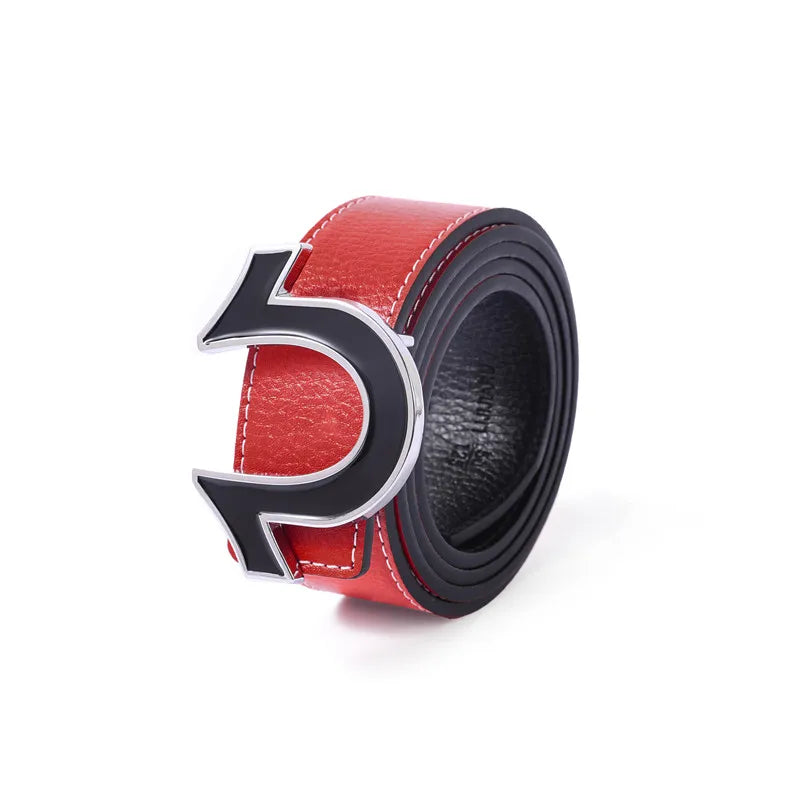 3.8cm new style men's light luxury belt, trendy jeans, trousers, casual pants, versatile pants belt 7 colors