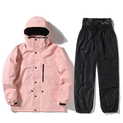 NEW Men Women Snow Clothes Snowboarding Suit Winter Windproof Waterproof Warm Ski Suit Set for Couple Skiing Jacket Pants Set