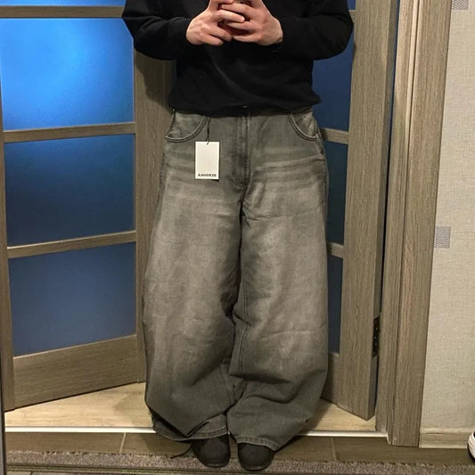 Y2K Harajuku New Punk Feng Shui Washing Old Baggy Jeans Female