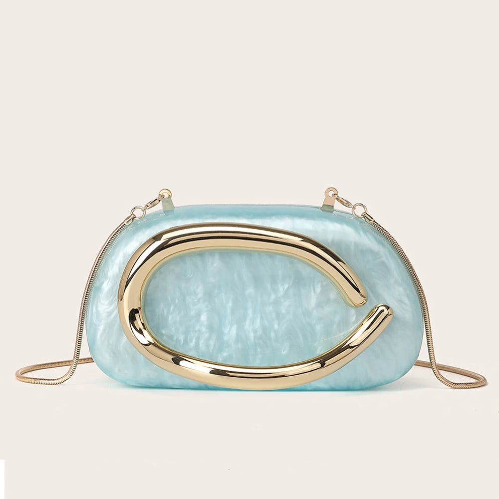 Fashion Women's Handbag Bride Metal Gold Women Luxury Evening Banquet Clutch Bag Shoulder Wedding Purse Party Crossbody Bag