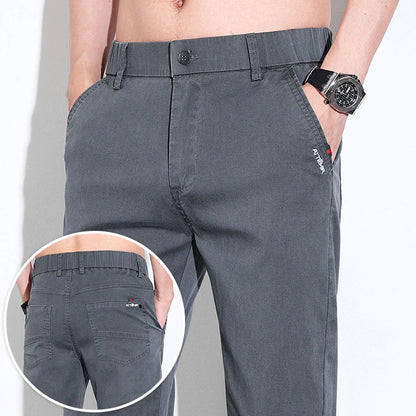 Men's Clothes Lyocell Thin Casual Pants Men Fashion Slim Classic Spring Summer Trousers Stretch Breathable Business Pants