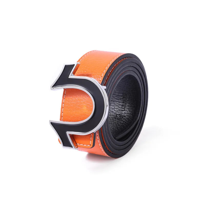 3.8cm new style men's light luxury belt, trendy jeans, trousers, casual pants, versatile pants belt 7 colors