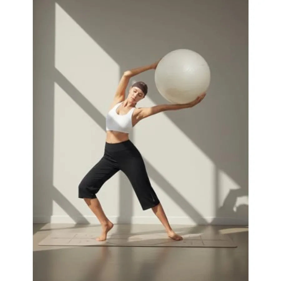 baleaf Capris for Women with Pockets Yoga Capri Pants High Waist Straight Leg for Casual Summer Pant