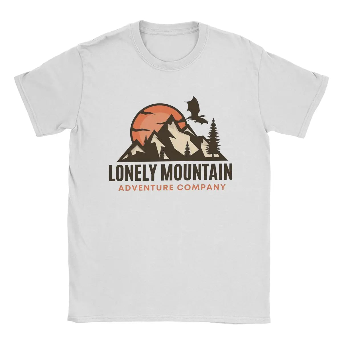 Lonely Mountain Adventure Company L-Lords Of The R-Rings T Shirt for Men Pure Cotton Vintage T-Shirt O Neck Tee Shirt Clothing