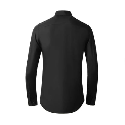 Brand Knitted Love Embroidery Shirt Men Trend Long Sleeved Men Shirt Luxury Social Banquet Party Shirts Streetwear Men Clothing