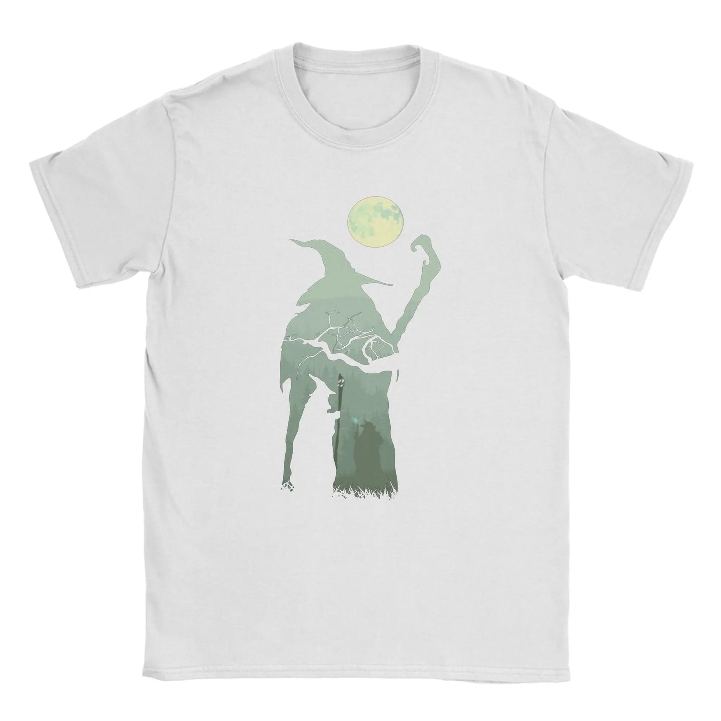 Novelty Into the Forest Tshirts Men Cotton Short Sleeve L-Lords Of The R-Rings Gandalf Wizard Hobbit Crewneck Summer Clothing