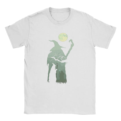 Novelty Into the Forest Tshirts Men Cotton Short Sleeve L-Lords Of The R-Rings Gandalf Wizard Hobbit Crewneck Summer Clothing