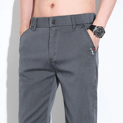 Men's Clothes Lyocell Thin Casual Pants Men Fashion Slim Classic Spring Summer Trousers Stretch Breathable Business Pants