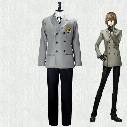 Persona 5 Goro Akechi Crow Cosplay Costume Anime Game Roleplay Halloween Uniform Men Women Convention Full Set