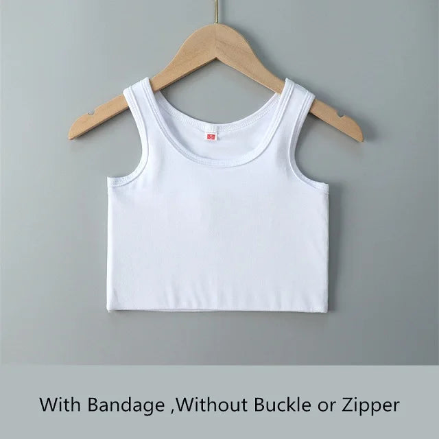 Women Flat Chest Binder With Bandage Pullover Half Length Corset Tank Top Transboy Lesbian Trans Underwear Vest Breast Binder
