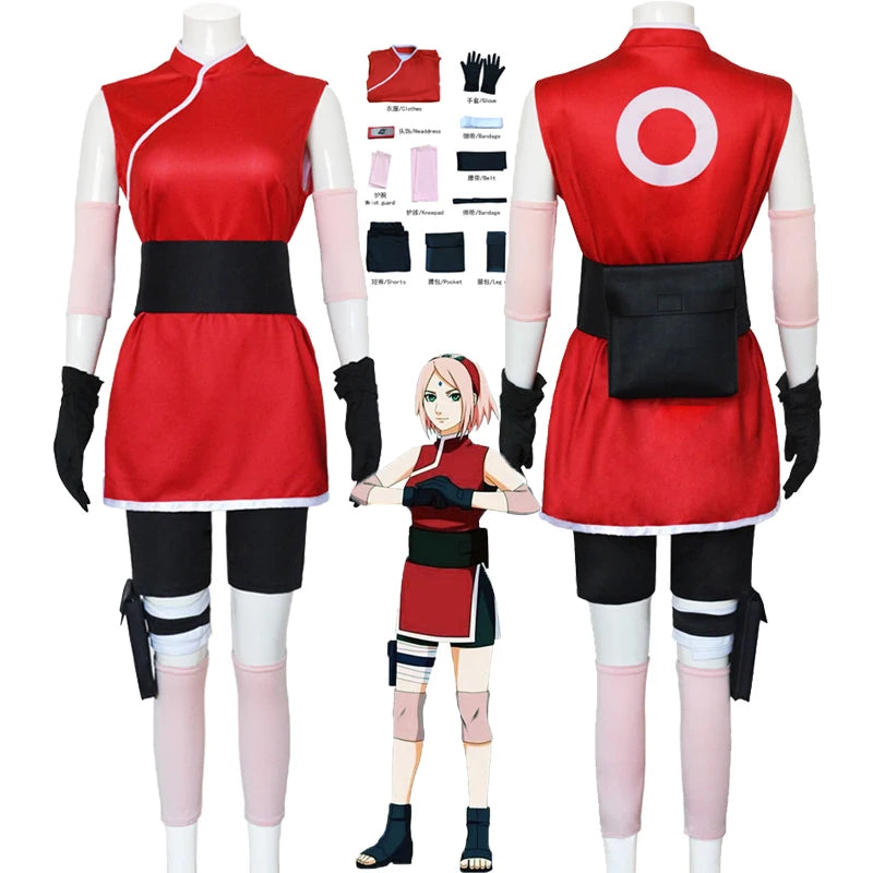 Anime Chuno Sakura cosplay dress neutral ninja cartoon
