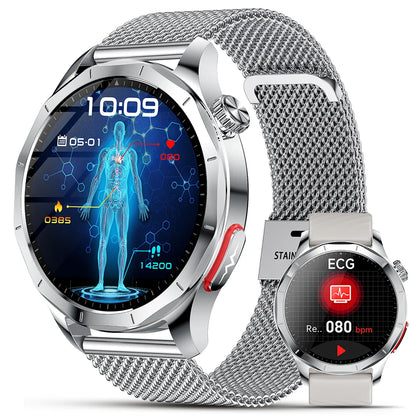 Marsyu AI-GPT Nursing Grade Health Smart Watch Body Fat Uric Acid ECG+PPG Body Fat BP HD Call Sports Smart watch For Men Women