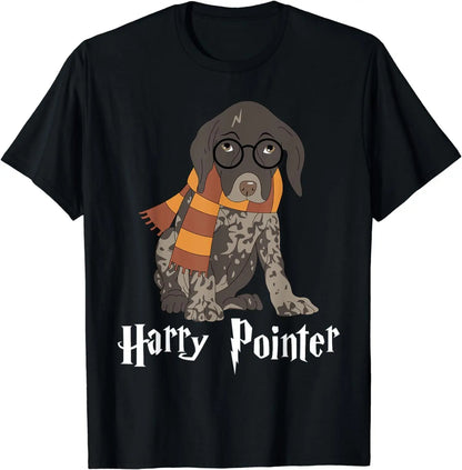 German Shorthaired Pointer Dog Funny Harry Pointer T-Shirt 100% Cotton O-Neck Short Sleeve Summer Casual Mens T-shirt Size S-3XL