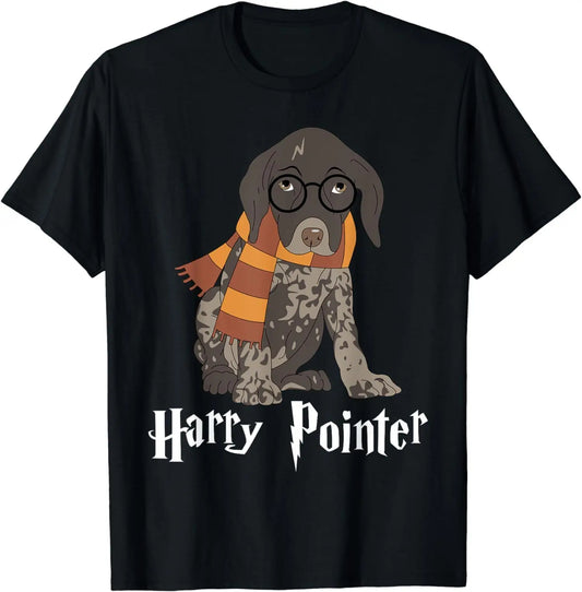 German Shorthaired Pointer Dog Funny Harry Pointer T-Shirt 100% Cotton O-Neck Short Sleeve Summer Casual Mens T-shirt Size S-3XL