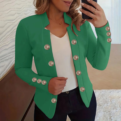 Light Womens Jacket Womens Business Casual Fall Long Sleeve Notch Cardigans Open Front Work Office Cropped куртка женская