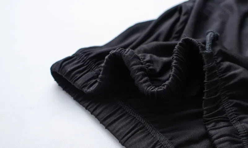 Spring and summer new modal men's pajamas three-piece short-sleeved + shorts + trousers plus size loose home service suit mens