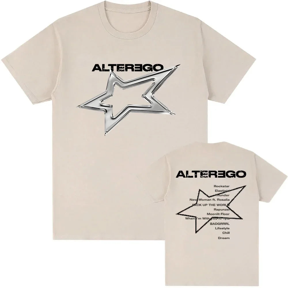 Koran Singer Album Alter Ego Graphic T-shirts LISA Fashion Hip Hop Streetwear Unisex