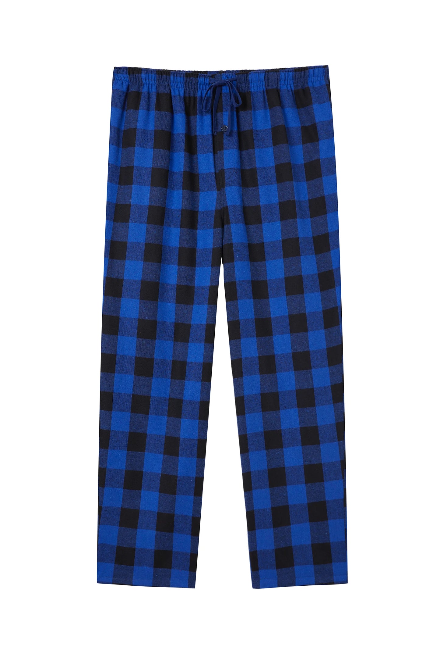 Men's Pajama Bottom Flannel Trendy Plaid Solid Casual Comfy with Pocket Warm Loose Sleeping Pants Stretchy Elastic Waistband